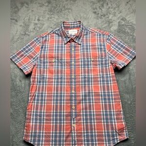 Lucky Brand Dress Shirt Men’s Medium Color Plaid Button Down Short Sleeve